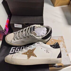 Golden Goose Superstar Women's White and Gold Sneakers